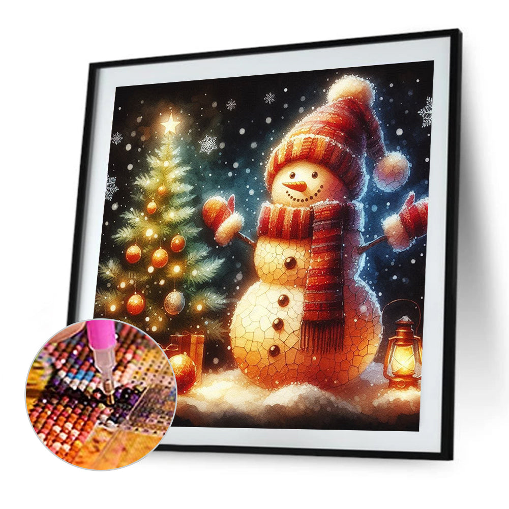 Snowman - Full Square Drill Diamond Painting 30*30CM