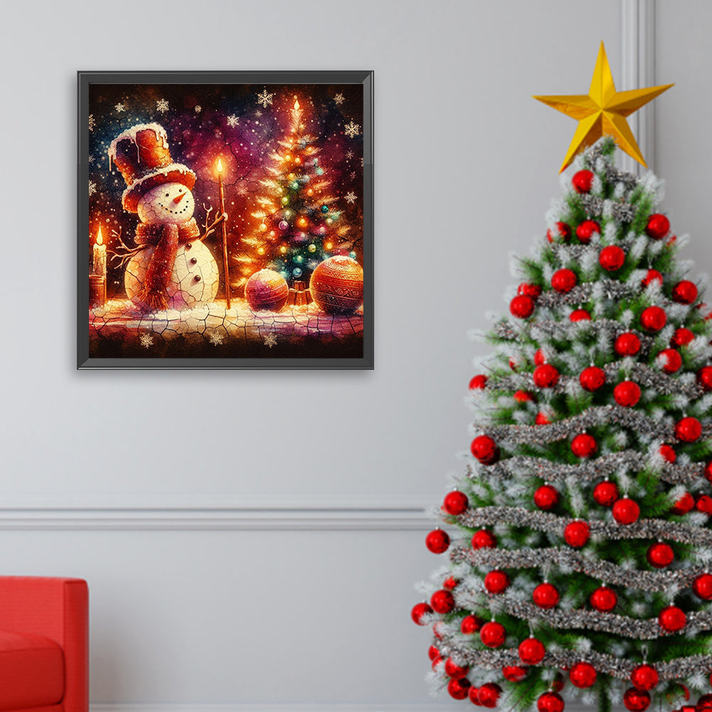 Snowman - Full Square Drill Diamond Painting 30*30CM