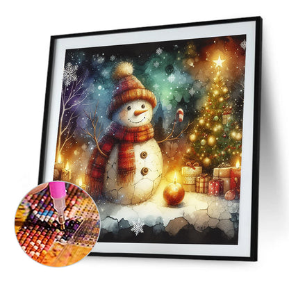 Snowman - Full Square Drill Diamond Painting 30*30CM