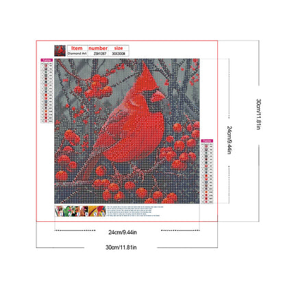 Cardinal - Full Round Drill Diamond Painting 30*30CM