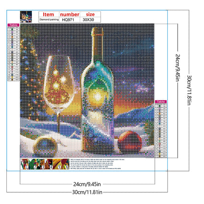 Snowy Christmas Tree In A Bottle - Full Round Drill Diamond Painting 30*30CM