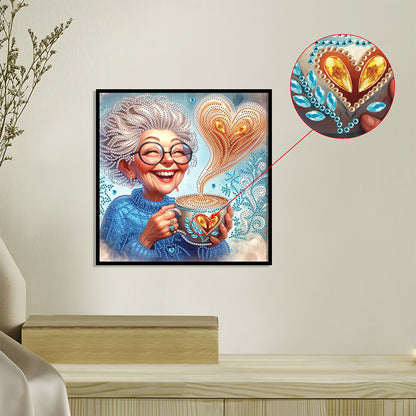 Cute Granny - Special Shaped Drill Diamond Painting 30*30CM