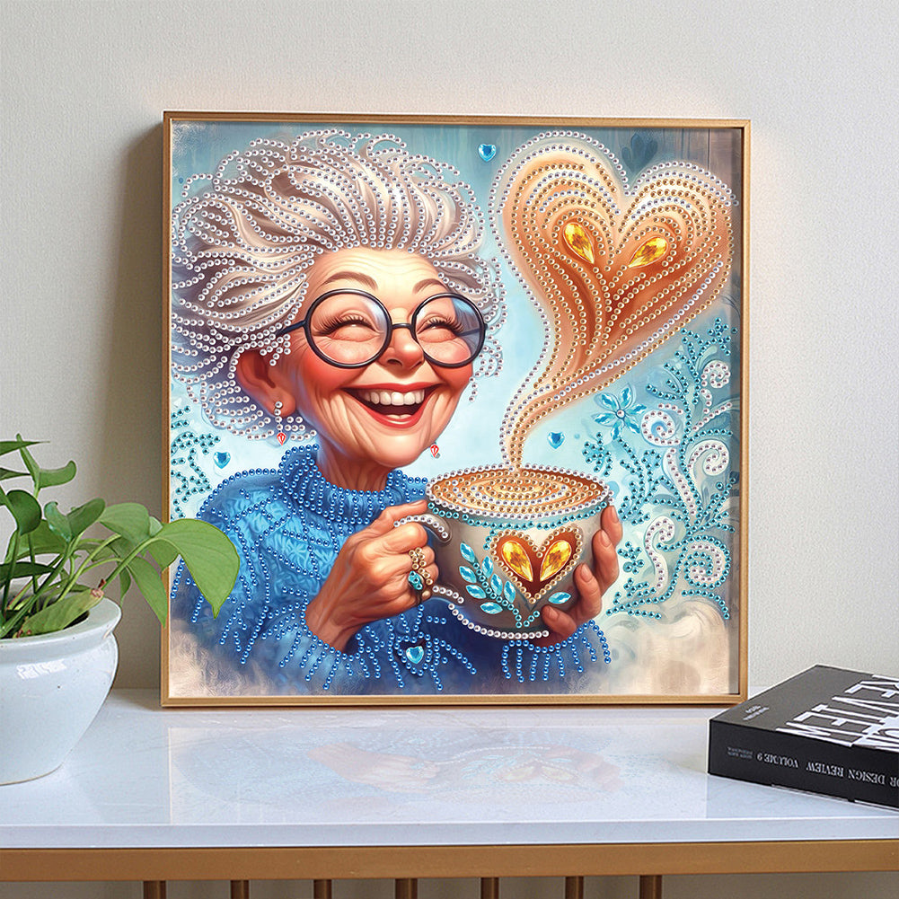 Cute Granny - Special Shaped Drill Diamond Painting 30*30CM