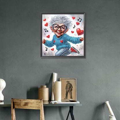 Cute Granny - Special Shaped Drill Diamond Painting 30*30CM