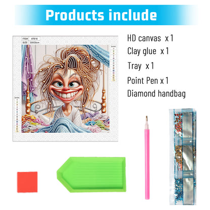 Cute Granny - Special Shaped Drill Diamond Painting 30*30CM