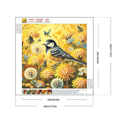 Birdsong And Flowers - Special Shaped Drill Diamond Painting 30*30CM