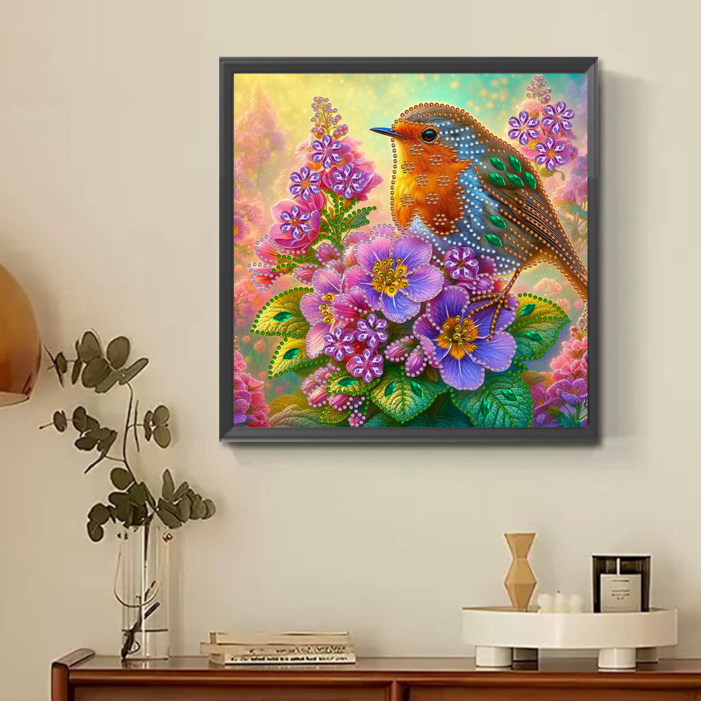 Birdsong And Flowers - Special Shaped Drill Diamond Painting 30*30CM
