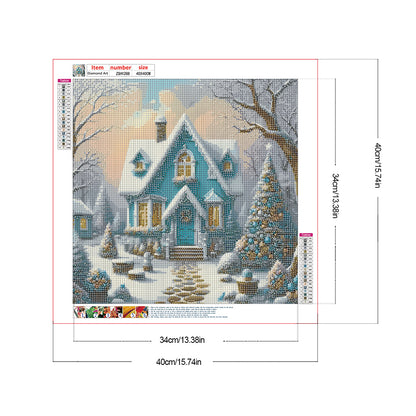 Christmas House - Full Round Drill Diamond Painting 40*40CM