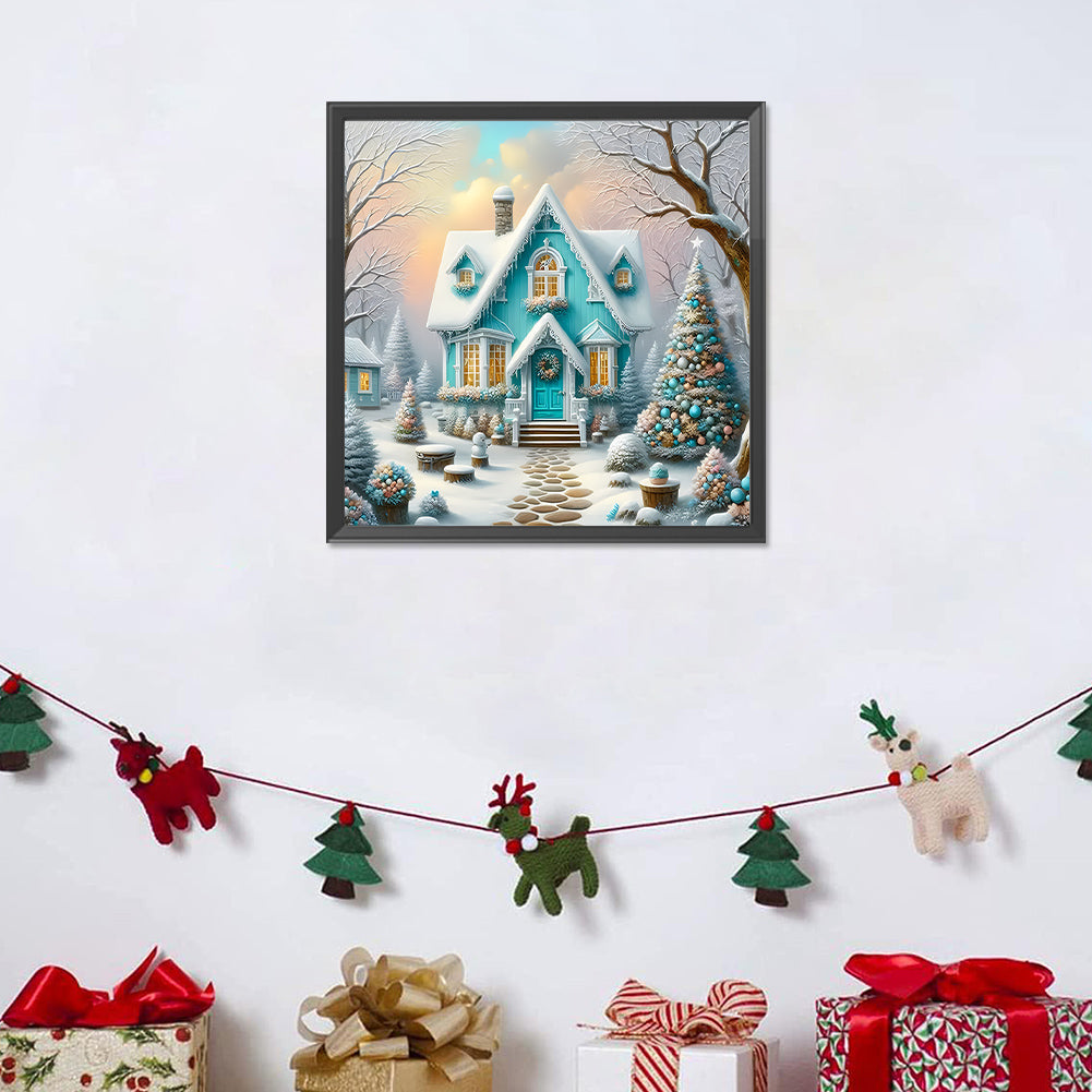 Christmas House - Full Round Drill Diamond Painting 40*40CM