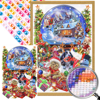 Christmas Crystal Ball - Full AB Round Drill Diamond Painting 40*60CM