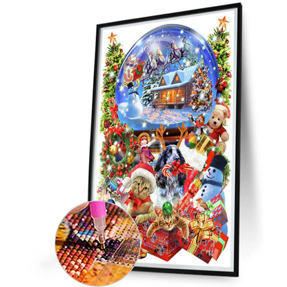 Christmas Crystal Ball - Full AB Round Drill Diamond Painting 40*60CM