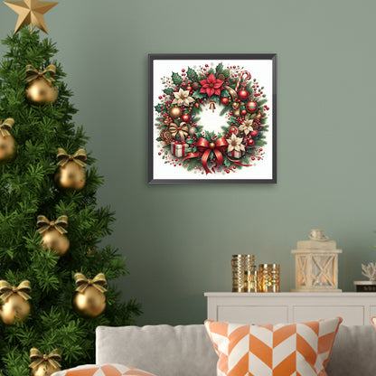 Christmas Wreath - Full AB Square Drill Diamond Painting 30*30 CM