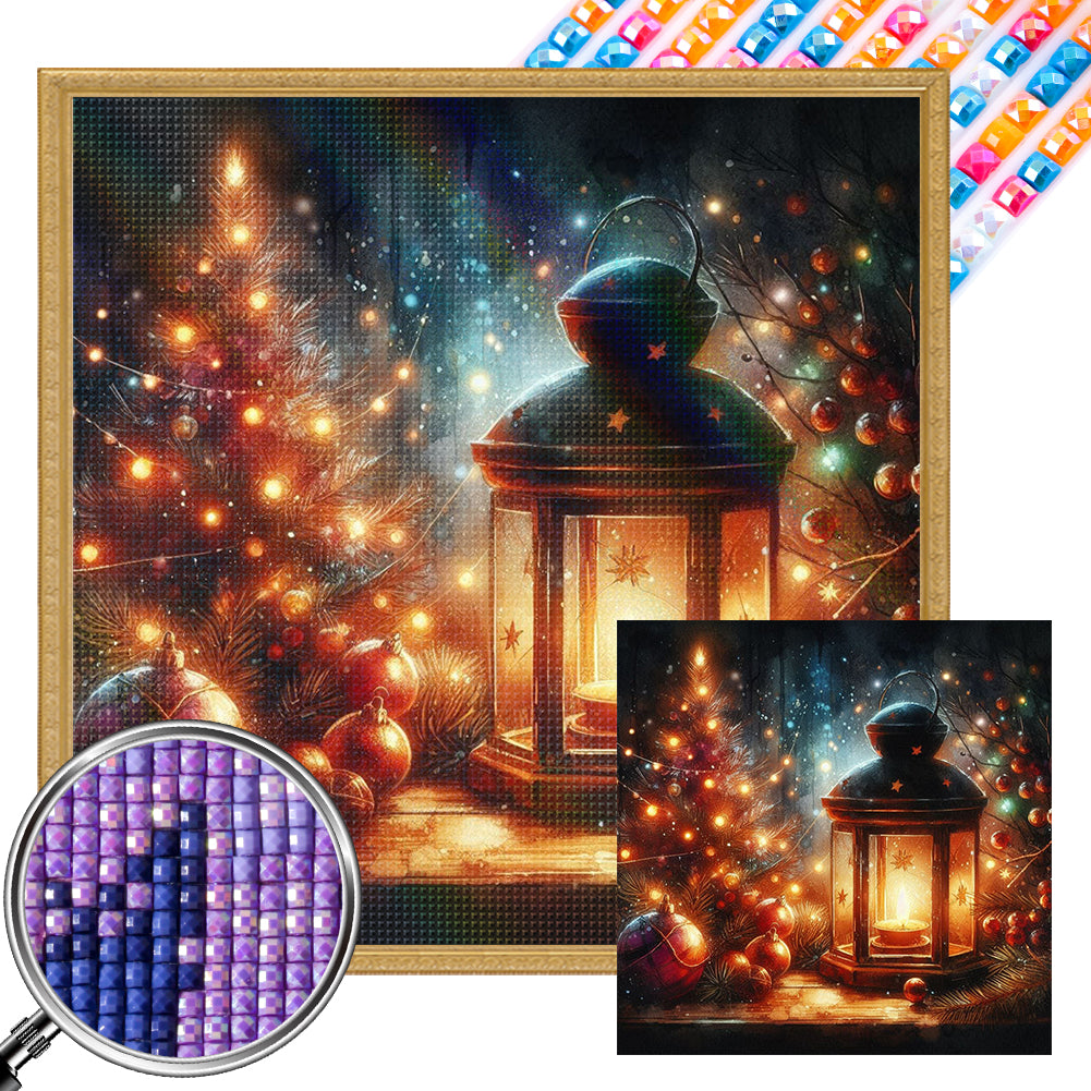 Christmas Tree Lights - Full AB Square Drill Diamond Painting 30*30 CM