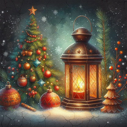 Christmas Tree Lights - Full AB Square Drill Diamond Painting 30*30 CM