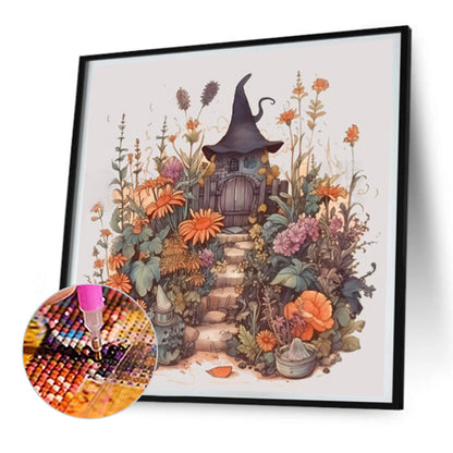 Cartoon Witch Door - Full Round Drill Diamond Painting 30*30CM