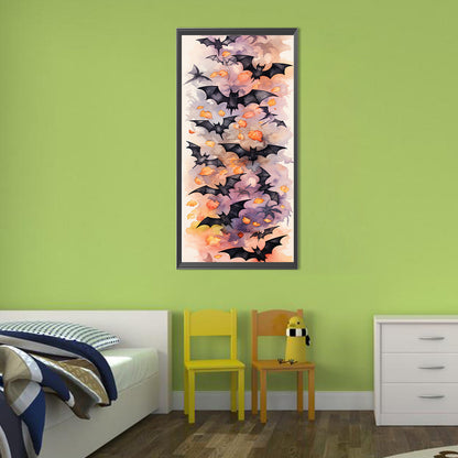 Halloween Bats - Full Round Drill Diamond Painting 30*70CM