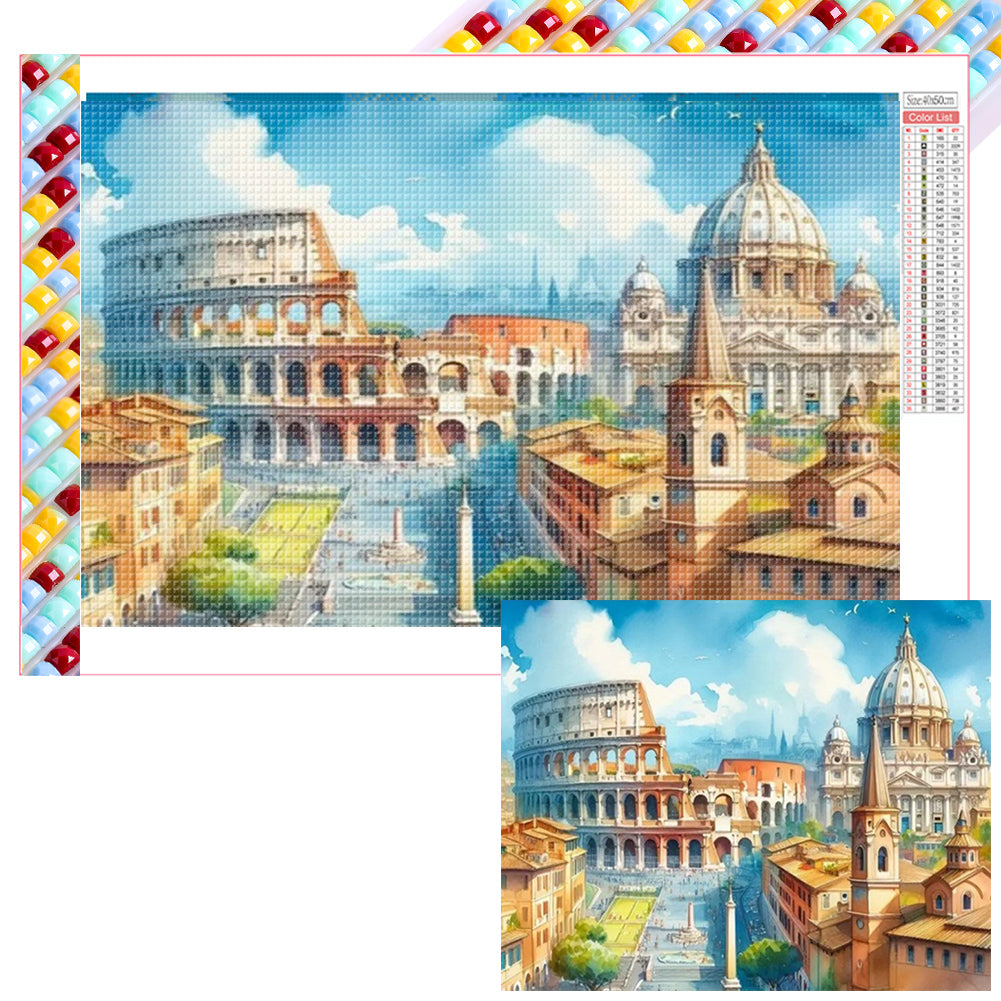 Colosseum - Full Square Drill Diamond Painting 50*40CM