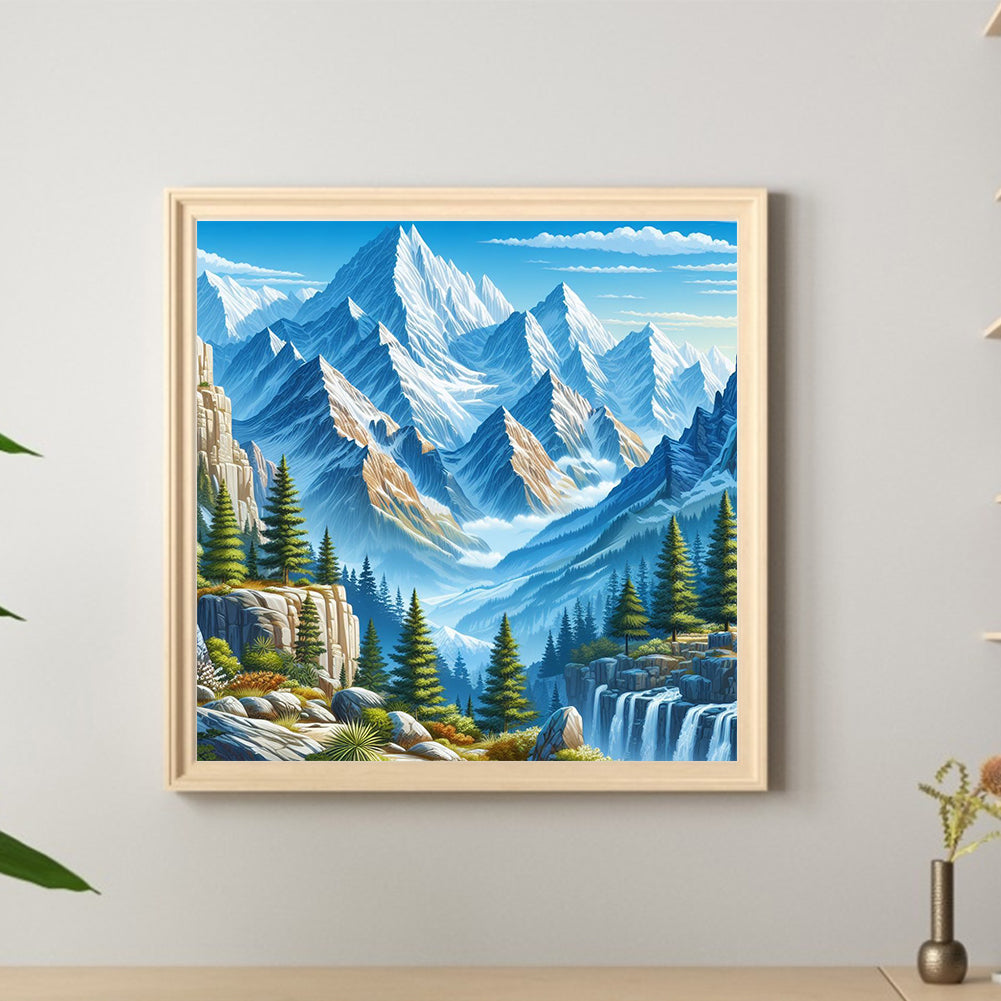 Iceberg Forest - Full Round Drill Diamond Painting 30*30CM