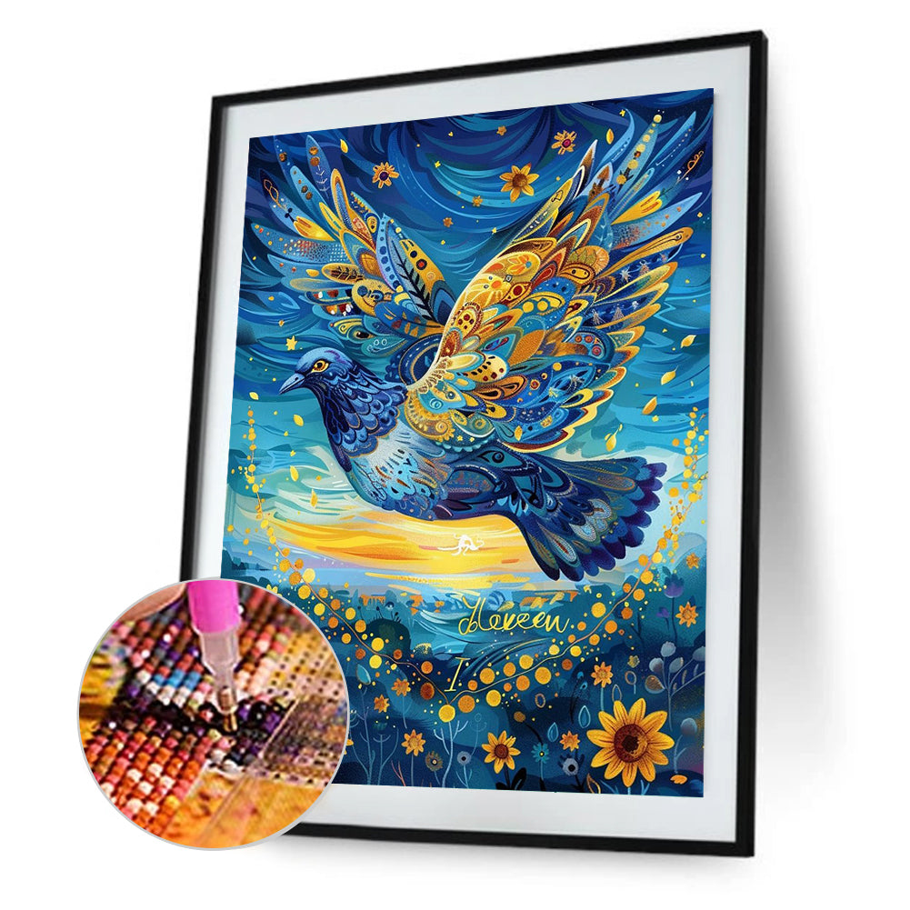 Abstract Dove - Full Round Drill Diamond Painting 30*40CM