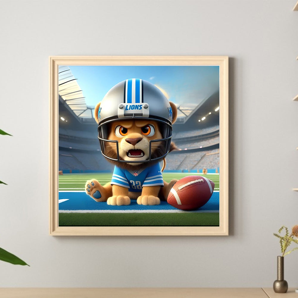 Detroit Lions - Full Round Drill Diamond Painting 45*45CM