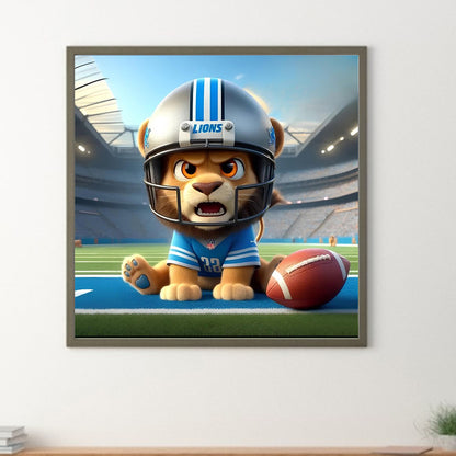 Detroit Lions - Full Round Drill Diamond Painting 45*45CM