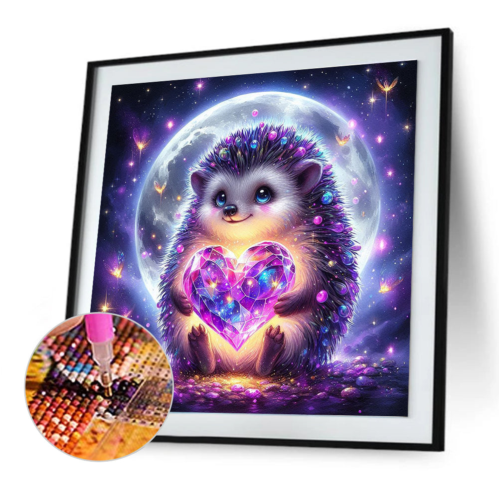 Love Hedgehog - Full Round Drill Diamond Painting 30*30CM