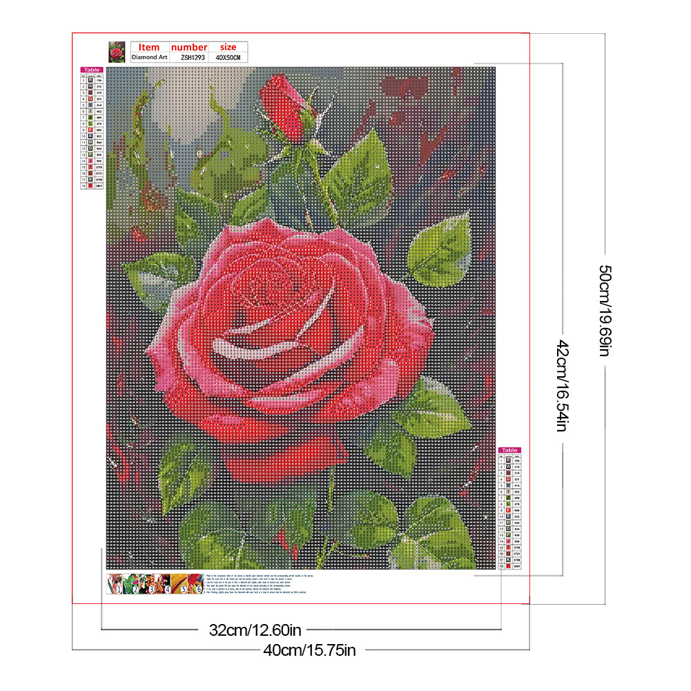 Rose - Full Round Drill Diamond Painting 40*50CM