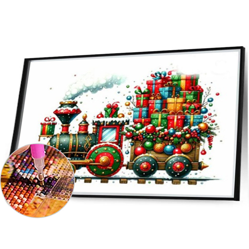 Christmas Gift Train - Full Square Drill Diamond Painting 40*30CM