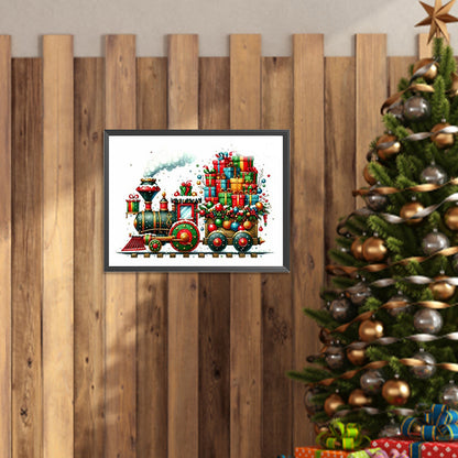 Christmas Gift Train - Full Square Drill Diamond Painting 40*30CM