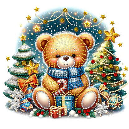 Christmas Bear - Special Shaped Drill Diamond Painting 30*30CM