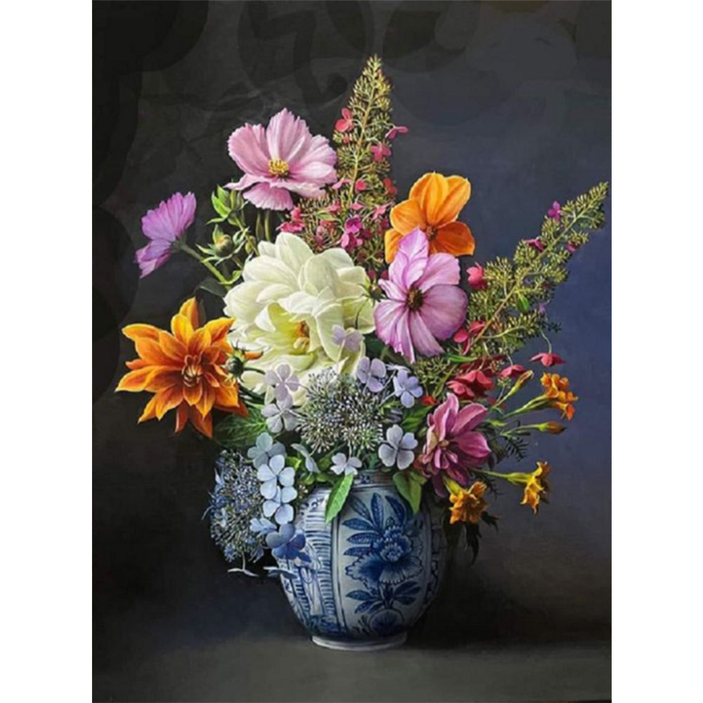 Flower Vase - Full Square Drill Diamond Painting 45*60CM