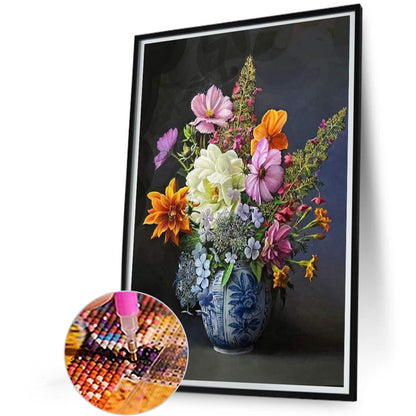 Flower Vase - Full Square Drill Diamond Painting 45*60CM