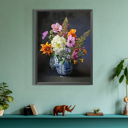 Flower Vase - Full Square Drill Diamond Painting 45*60CM