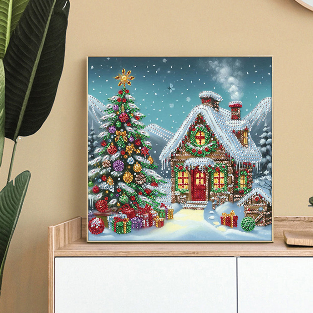 Christmas Atmosphere House - Special Shaped Drill Diamond Painting 30*30CM