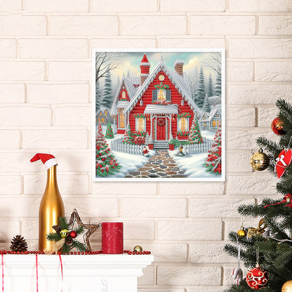 Christmas Atmosphere House - Special Shaped Drill Diamond Painting 30*30CM