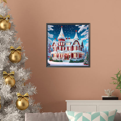 Christmas Atmosphere House - Special Shaped Drill Diamond Painting 30*30CM