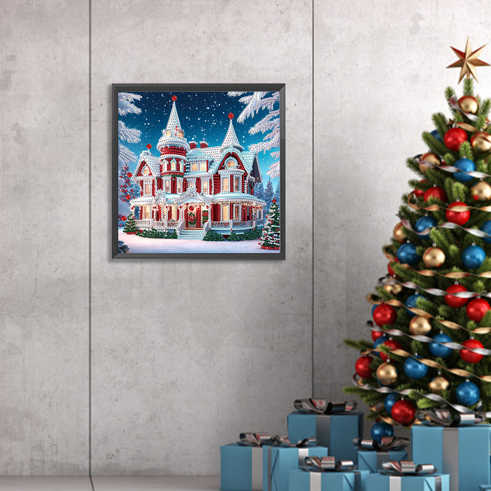 Christmas Atmosphere House - Special Shaped Drill Diamond Painting 30*30CM