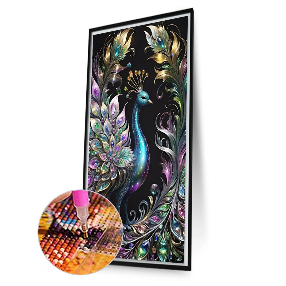 Beautiful Peacock - Full Round Drill Diamond Painting 40*70CM