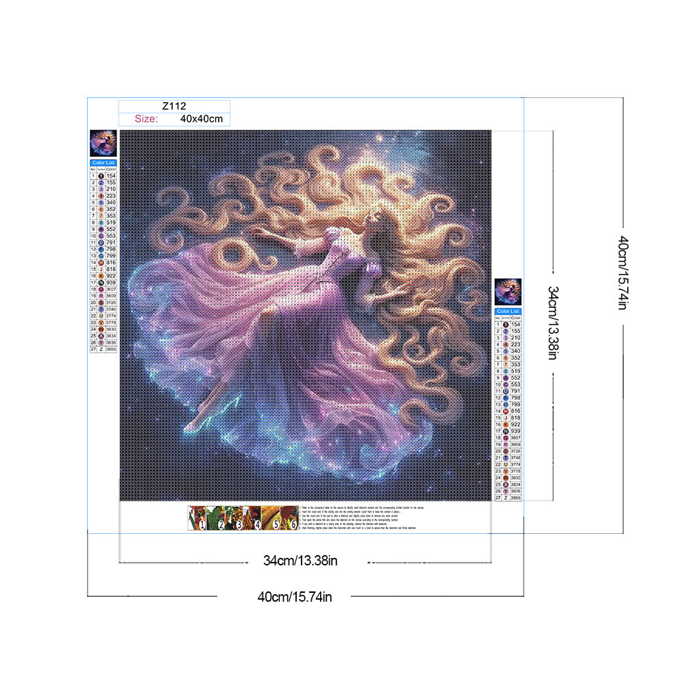 Rapunzel - Full Round Drill Diamond Painting 40*40CM