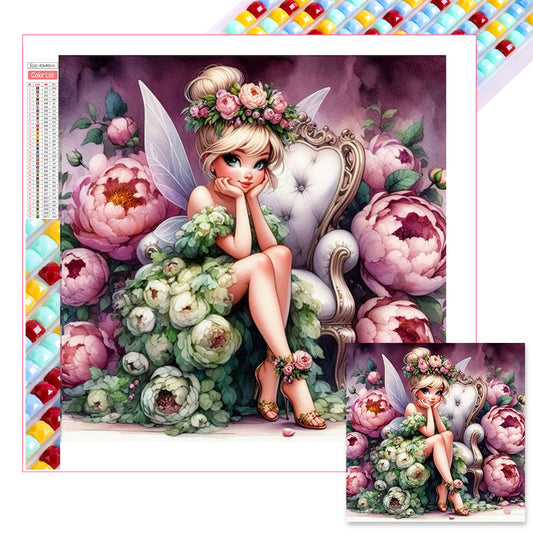 Flower Fairy - Full Square Drill Diamond Painting 40*40CM