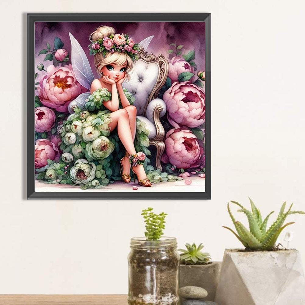 Flower Fairy - Full Square Drill Diamond Painting 40*40CM