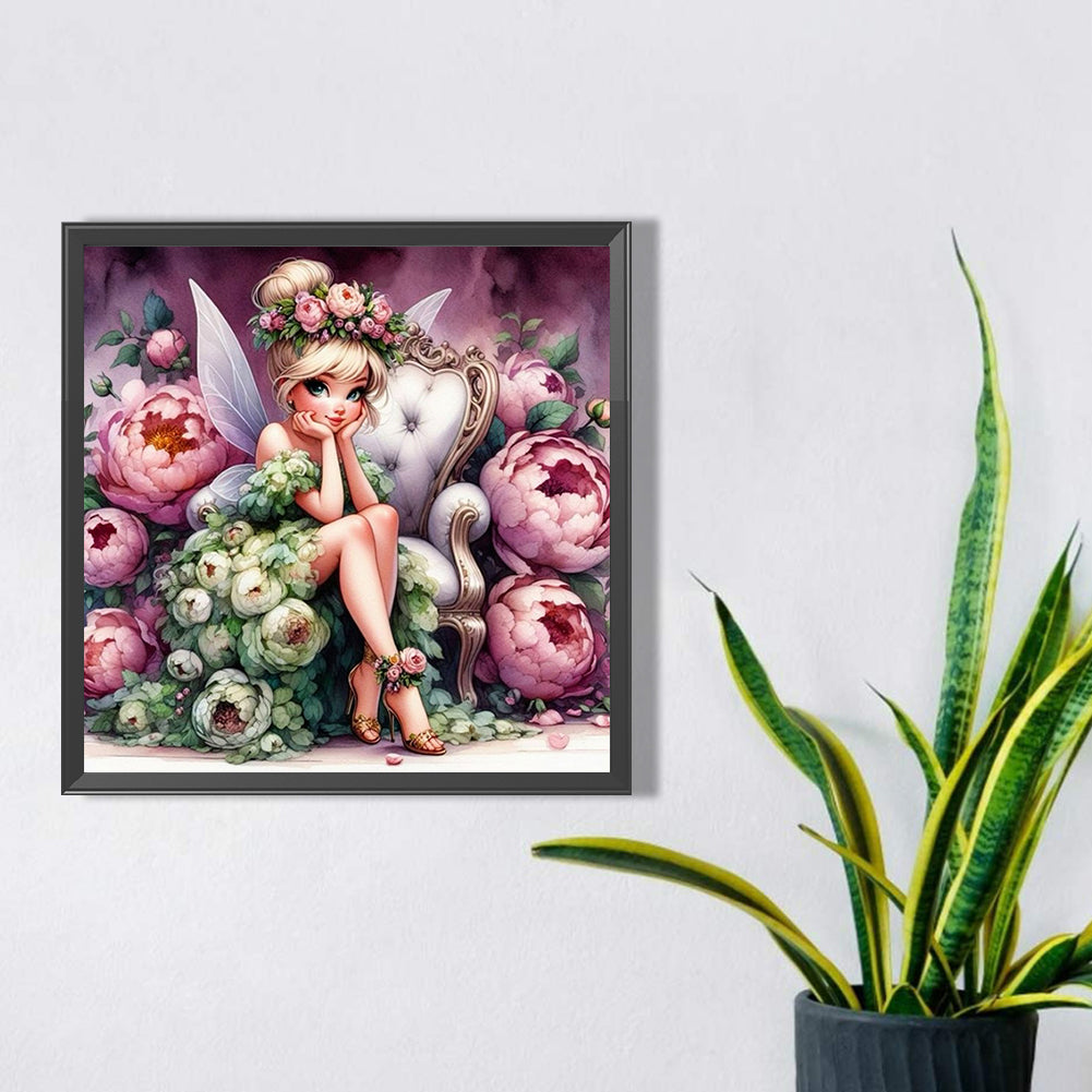 Flower Fairy - Full Square Drill Diamond Painting 40*40CM