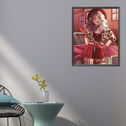 Fashion Girl - Full AB Round Drill Diamond Painting 40*50CM