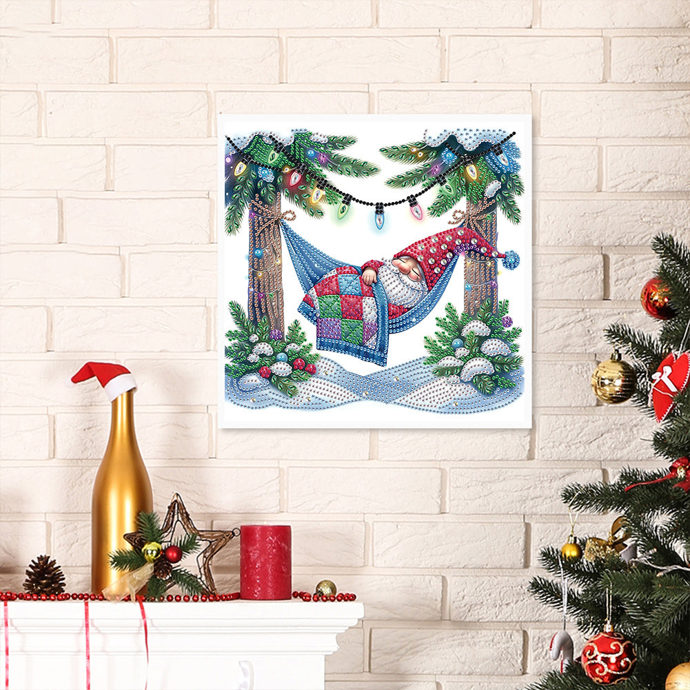 Christmas Gnome - Partial Special-Shaped Drill Diamond Painting 30*30CM