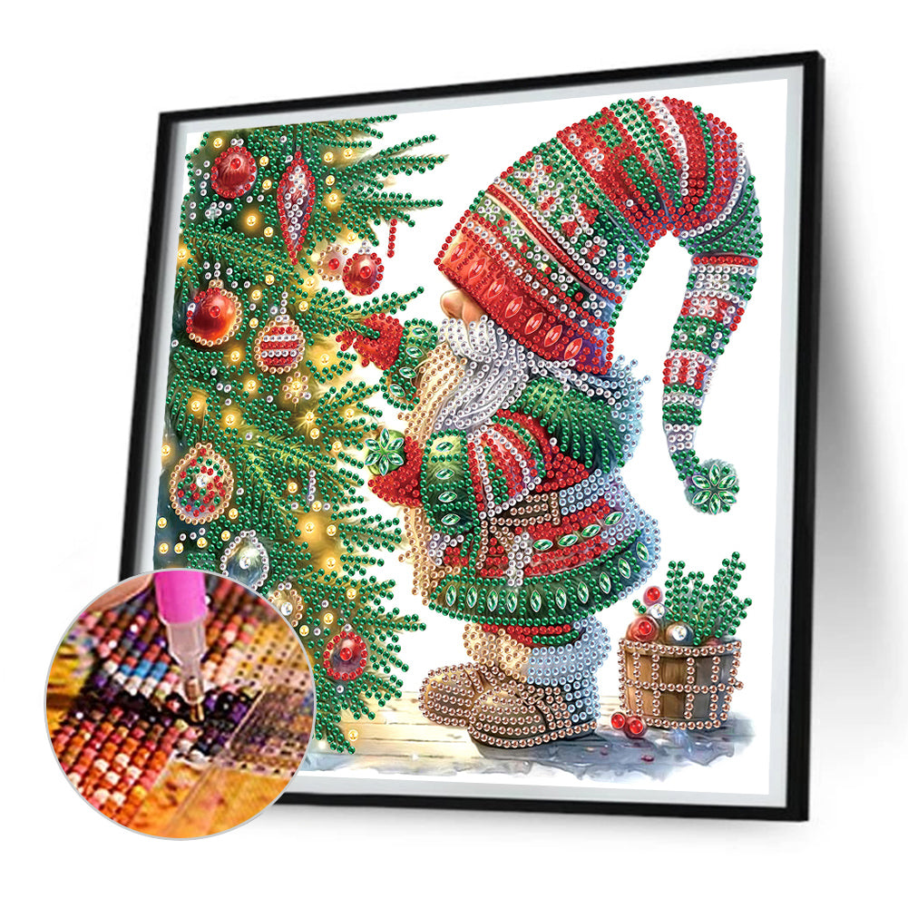 Christmas Gnome - Partial Special-Shaped Drill Diamond Painting 30*30CM