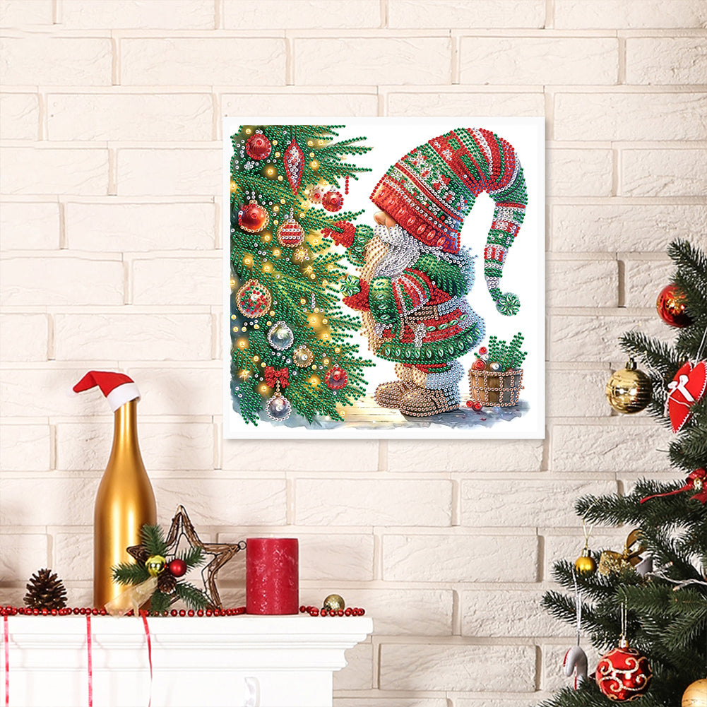 Christmas Gnome - Partial Special-Shaped Drill Diamond Painting 30*30CM