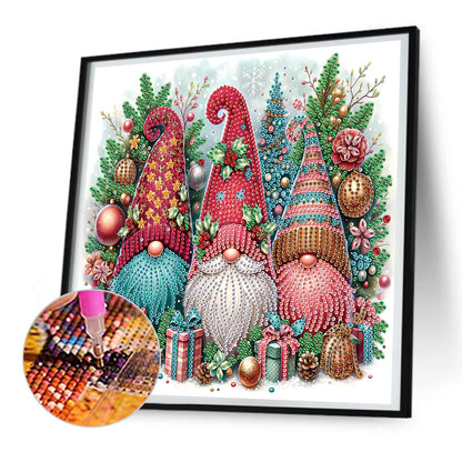 Christmas Gnome - Partial Special-Shaped Drill Diamond Painting 30*30CM