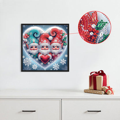Christmas Gnome - Partial Special-Shaped Drill Diamond Painting 30*30CM