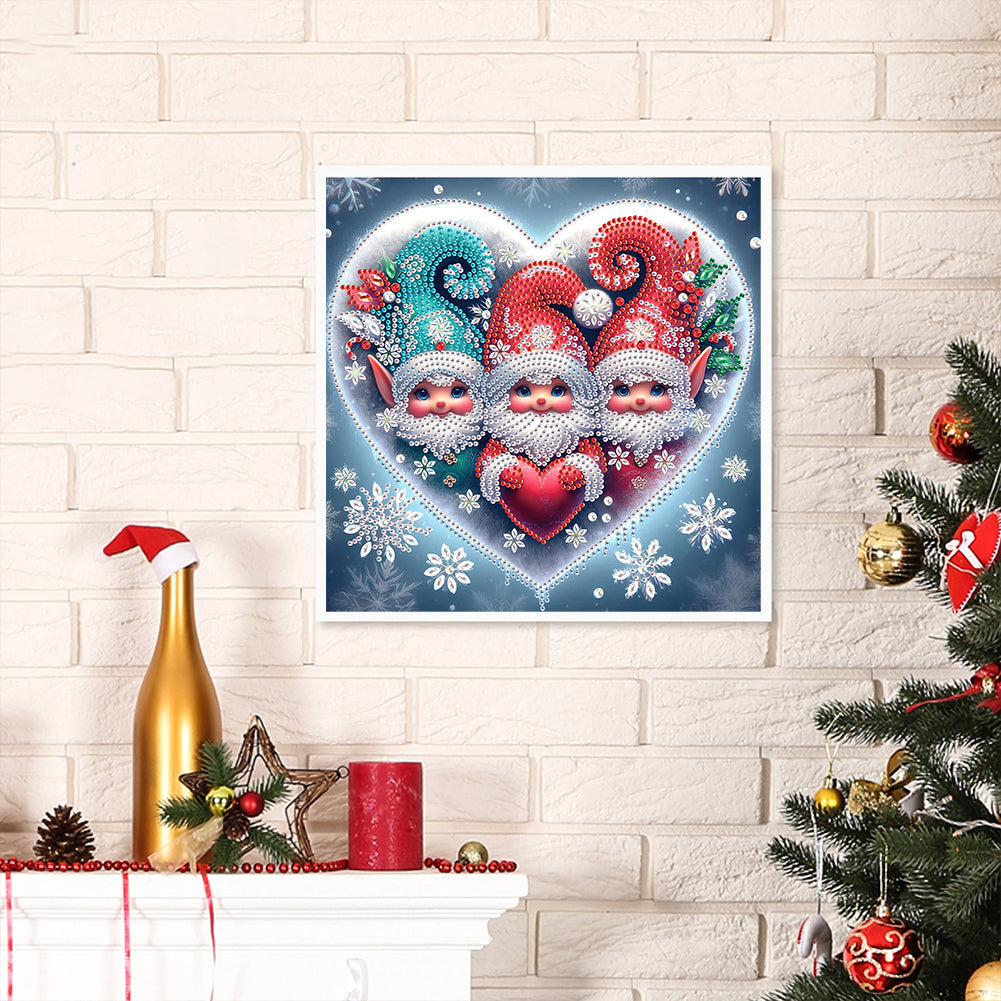 Christmas Gnome - Partial Special-Shaped Drill Diamond Painting 30*30CM