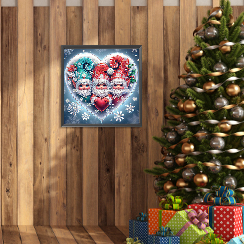 Christmas Gnome - Partial Special-Shaped Drill Diamond Painting 30*30CM